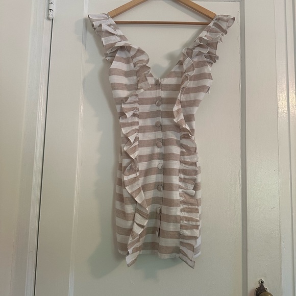 Sabo Striped Ruffle Button Dress - Picture 2 of 8